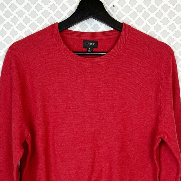 NWT J. Crew Men’s Cotton Crewneck Sweater in Garter Stitch - Picture 2 of 8